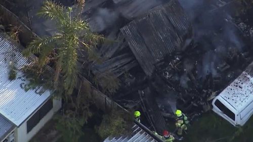 The fire consumed the entire granny flat in Glenfield.