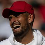 Nick Kyrgios of Australia smiling after losing to Novak Djokovic of Serbia during their Men&#x27;s Singles Final match on day fourteen of The Championships Wimbledon 2022 at All England Lawn Tennis and Croquet Club on July 10, 2022 in London, England. (Photo by Visionhaus/Getty Images)