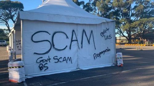 Heathcote COVID testing site vandalism