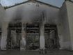Russian ordinance on the ground of a concert hall damaged by strikes, in Yahidne village, northern Chernihiv region in Ukraine on Wednesday.
