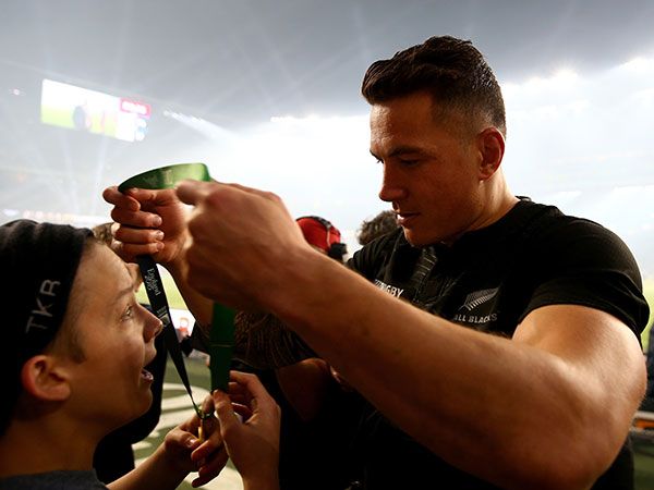 SBW gives medal to young All Blacks fan