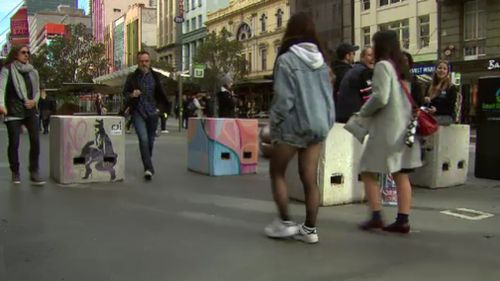 The latest attack on the Lord Mayor's house is believed to have been in protest of graffiti removal from concrete bollards in the CBD. (9NEWS)