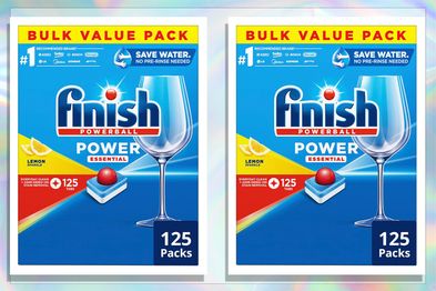 9PR: Finish Power Essential Dishwashing Tablets, Lemon Sparkle, 125-Pack