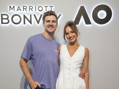 MELBOURNE, AUSTRALIA - JANUARY 17: Hugo Breakey and Olivia Molly Rogers attends the Marriott Bonvoy Lounge 2025 Australian Open on January 17, 2025 in Melbourne, Australia. (Photo by Sam Tabone/Getty Images)