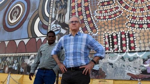 Prime Minister Malcolm Turnbull is back on the campaign trail today after visiting Tennant Creek earlier this week. Picture: AAP
