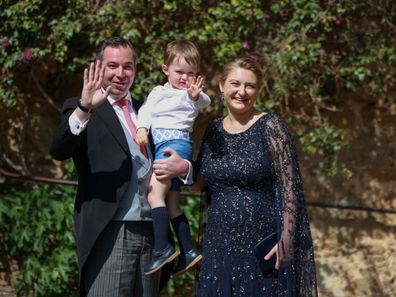 BORMES-LES-MIMOSAS, FRANCE - APRIL 29:  HRH Prince Guillaume of Luxembourg, HRH Prince Charles and HRH Crown attends the religious Wedding Of Her Royal Highness Alexandra of Luxembourg & Nicolas Bagory  on April 29, 2023 in Bormes-les-Mimosas, France. (Photo by Arnold Jerocki/WireImage)