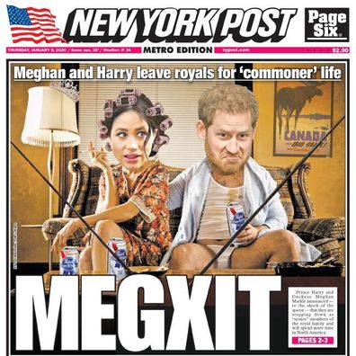 Prince Harry Meghan Markle New York Post front page