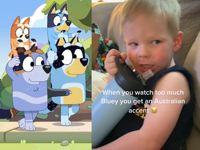 Little kid from the US has Aussie accent thanks to Bluey. 
