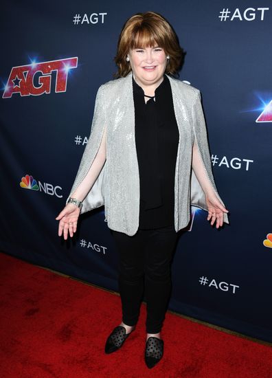 Susan Boyle attends "America's Got Talent" Season 14 Live Show Red Carpet at Dolby Theatre on August 20, 2019 in Hollywood, California. 