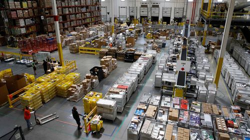 An Amazon distribution centre in the United States.