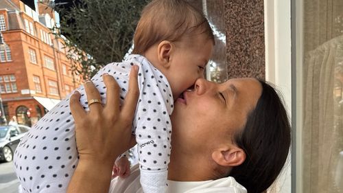 Sam Kerr and her son Jagger