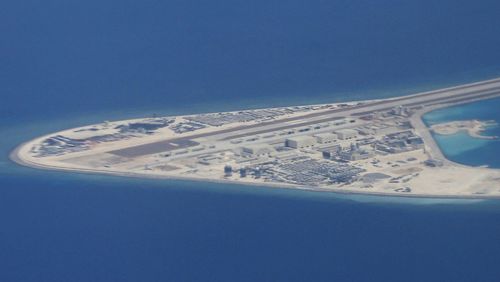 China has constructed a number of man-made islands and bases to exert influence over the South China Sea, such as at the Subi Reef.