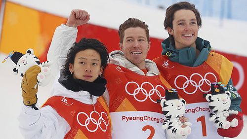 Ayumu Hirano and Shaun White won the silver and gold medals ahead of James. (AAP)