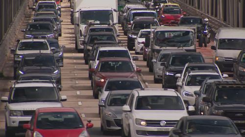 Drivers have been stuck in bottlenecks around the Rozelle Interchange, which was meant to cut down travel time.