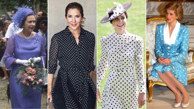 Royals wearing polka dots