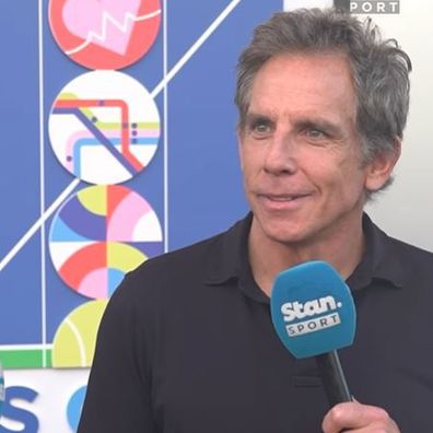 Ben Stiller speaks at US Open