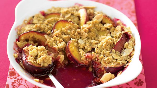 Cinnamon crunch plum crumble