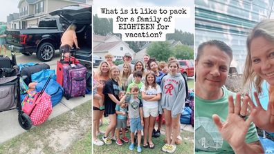 Mum reveals What is it like to pack for a family of 18 for vacation?