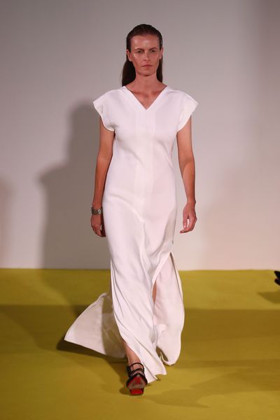 <p><strong><a href="http://style.nine.com.au/2017/05/17/09/42/style_christopher-esber-fashion-week" target="_blank">Christopher Esber</a></strong></p>
<p>The opening of this show was truly memorable with three of
Australia&rsquo;s top international models, Emma Balfour, Anneliese Seubert and Codie
Young setting the tone of pieces that packed strength through the manipulation
of masculine codes. The standout piece was a cool cropped trench bolero jacket.</p>