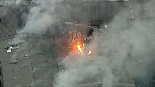 It's not yet known what sparked the Smithfield fire. Picture: 9NEWS