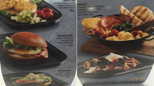 Late last month a picture was posted to Whirlpool.com.au of a 'Gourmet Breakfast' menu seemingly from McDonald's. (Whirlpool)