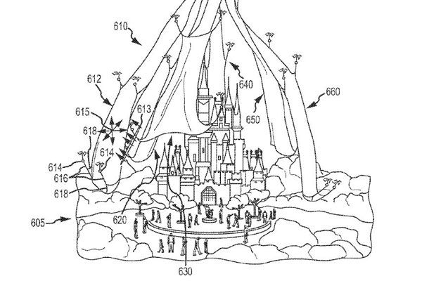 Disney's commercial drone concept image. (US Patent)