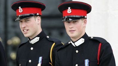 William and Harry attend The Sovereign's Parade at the Royal Military Academy at Sandhurst in 2006.