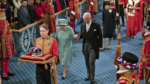 Queen Elizabeth and Prince Charles at the 66th State Opening of Parliament 2