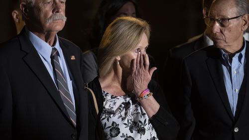 Karl and Marcia Mueller, left, parents of slain aid worker Kala Mueller. 