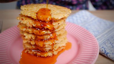 Ultimate two-ingredient rice pancakes