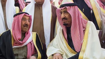 Saudi Arabia's King Salman (right). (AAP)