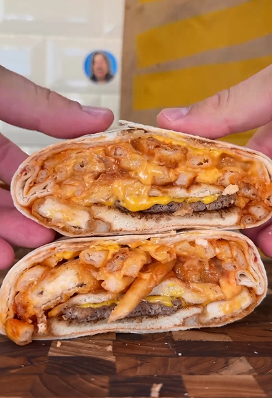 @kyleistook Instagram video on McDonald's burrito 