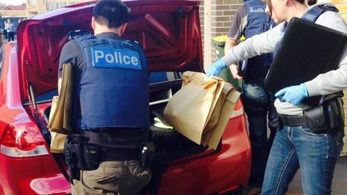Police executed two drug raids in Melbourne today. (Andrew Nelson, 9NEWS)
