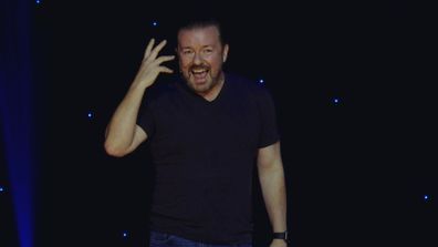 Comedian Ricky Gervais calls out fellow Brit James Corden for seemingly ripping off his 2018 stand-up joke.