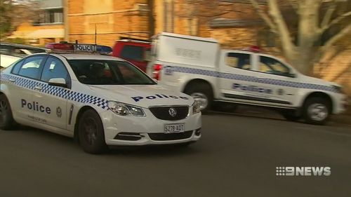 Police arrested the accused at the college following the alleged stabbing. Picture: 9NEWS