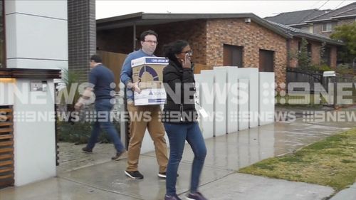 Up to 10 people were involved in the raids. Picture: 9NEWS