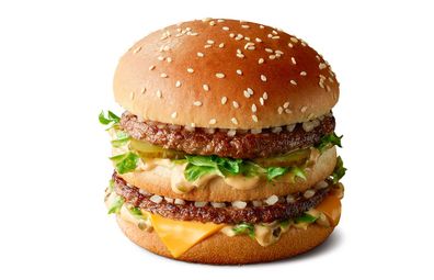 McDonald's Big Mac burger, white background