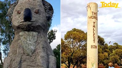 World's biggest potato World's biggest koala World's biggest bin