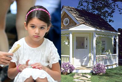 Divorced parents Katie Holmes and Tom Cruise have reportedly let their daughter have whatever she wants - including cupcakes for breakfast, an iPad, $30,000 toy car, $100,000 tree-house and a $24,000 Grand Victorian Playhouse.<br/>With a designer wardrobe worth an estimated three million dollars, this baby girl also has her very own custom-made shoes by Christian Louboutin and Roger Vivier, not to mention a Ferragamo purse.