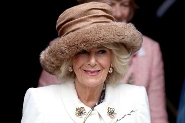 Queen Camilla attends The Royal Maundy Service at Worcester Cathedral On March 28, 2024