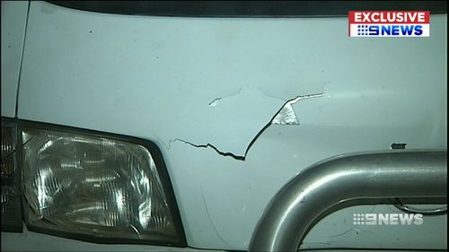 It is believed the man rammed a vehicle with his van off into the gutter. (9NEWS)