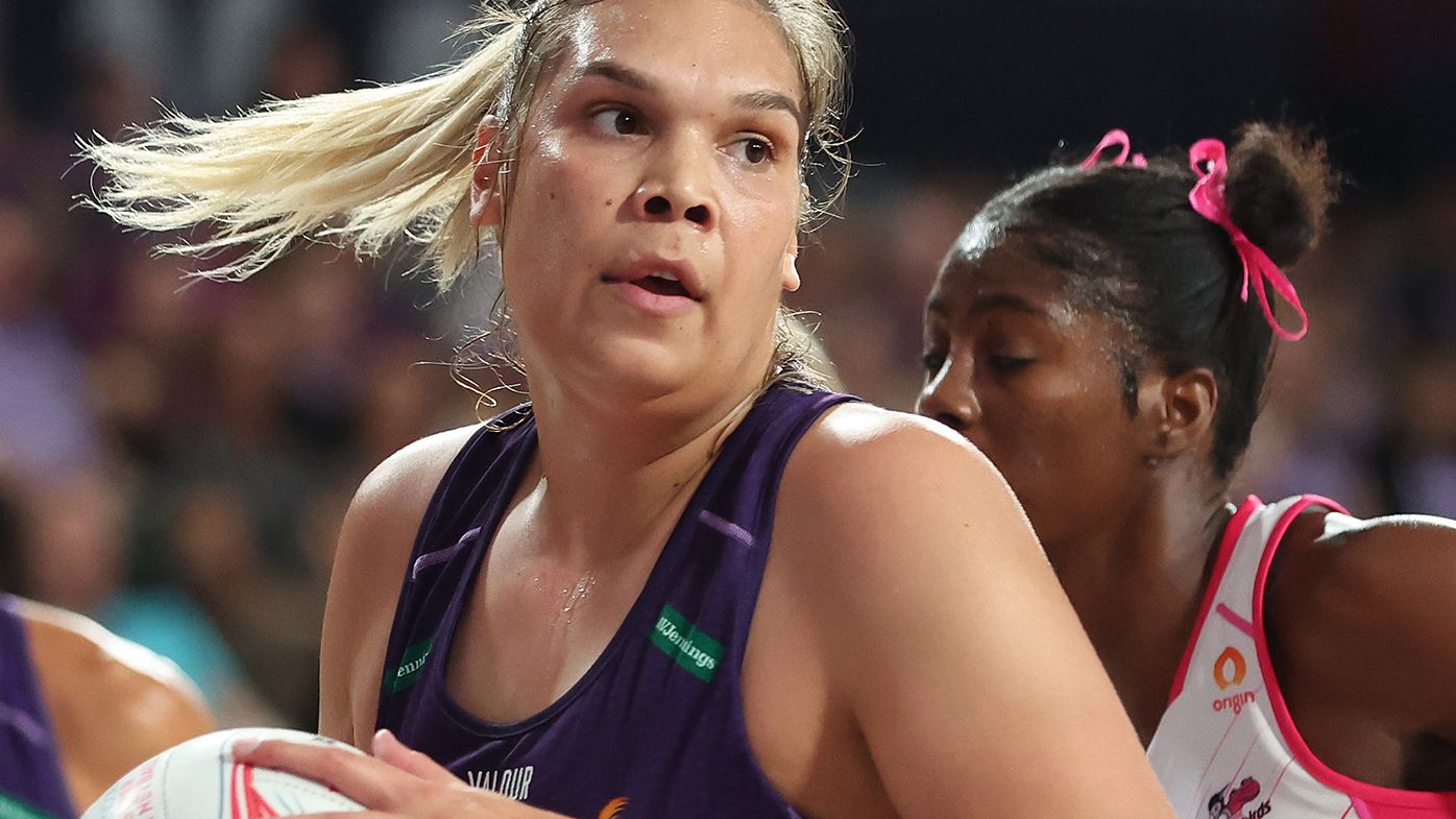 Donnell Wallam in action for the Queensland Firebirds.
