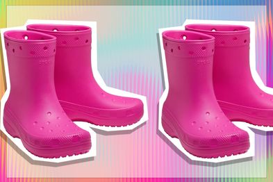 9PR: Pink boots crocs