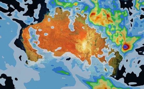 Tomorrow rainfall will become heavier in Queensland, while Sydney is also set for up to 8 millimetres in falls. (Weatherzone)