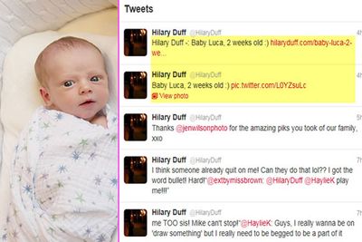 In March, Hilary Duff introduced her insanely cute baby boy, Luca, to the world via Twitter.