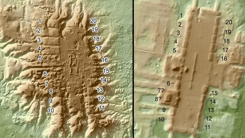 La teledetección aérea de una gran área de México ha revelado cientos de antiguos centros ceremoniales mesoamericanos. 