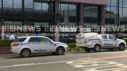 Police outside the Samoan Consulate on Scott Street in Liverpool.