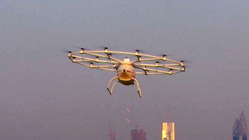 Dubai's proposed 'flying taxi' service would involve the use of large 'Volocopter' drones. (Reuters)