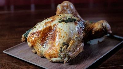 Recipe: <a href="https://kitchen.nine.com.au/2017/11/22/16/24/roast-turkey-traditional-stuffing-and-bourbon-gravy" target="_top">Mr G's roast turkey breast, traditional stuffing and bourbon gravy</a>