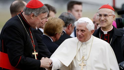 Cardinal George Pell with Pope Benedict XVI.